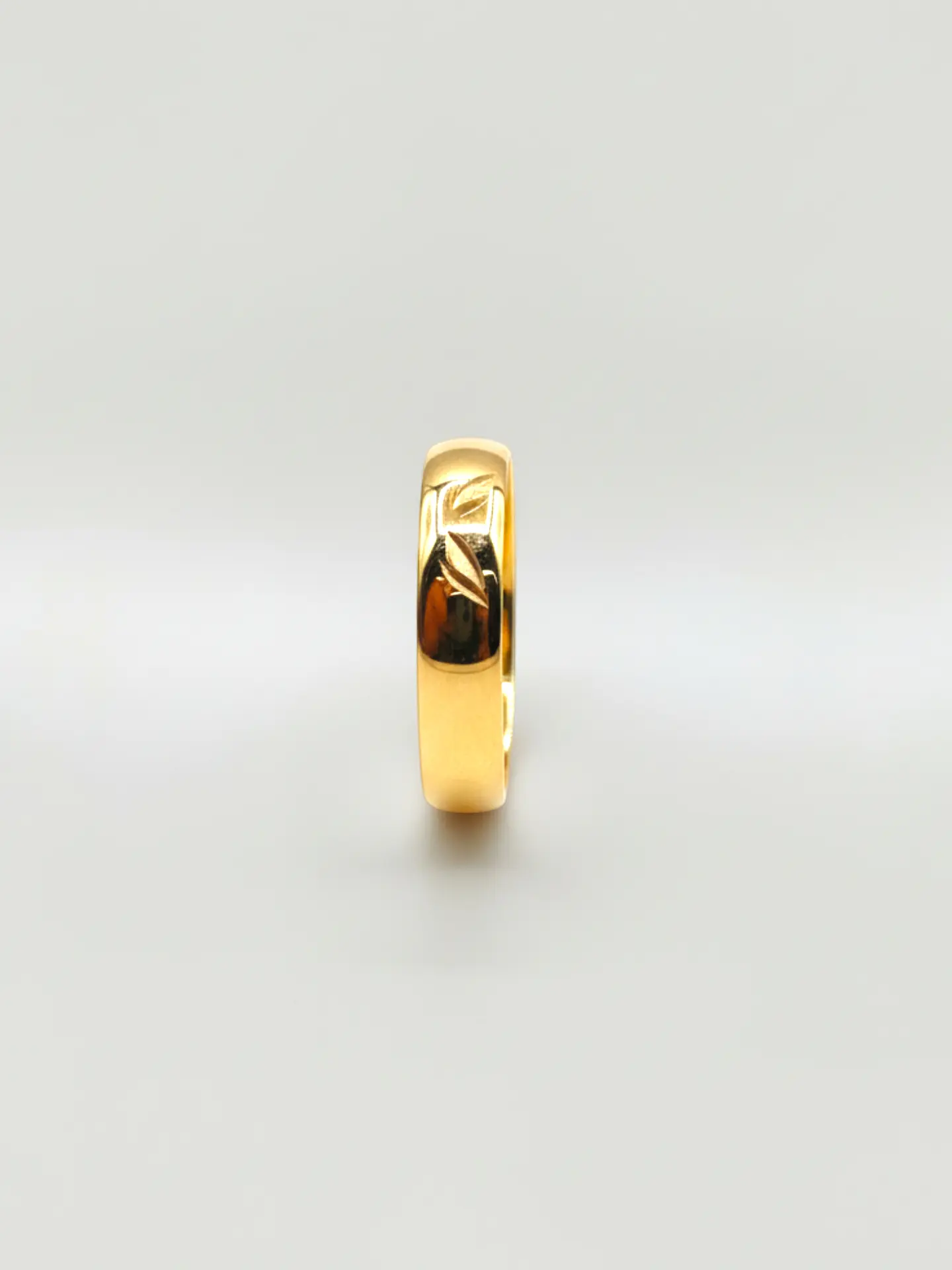 Argolla Individual Media Caña 4 mm Oro 18k 3