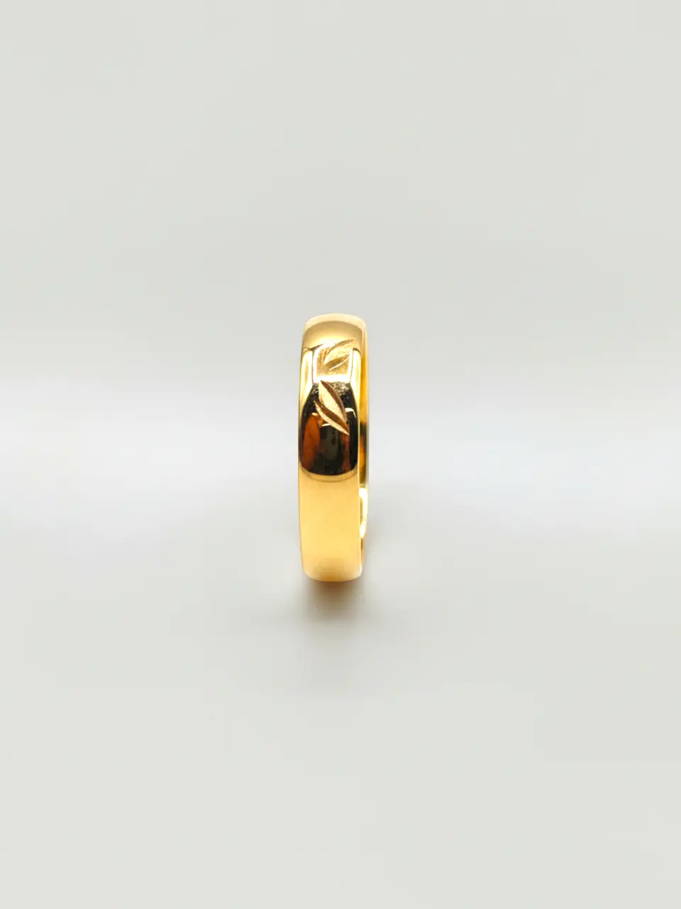 Argolla Individual Media Caña 4 mm Oro 18k 3