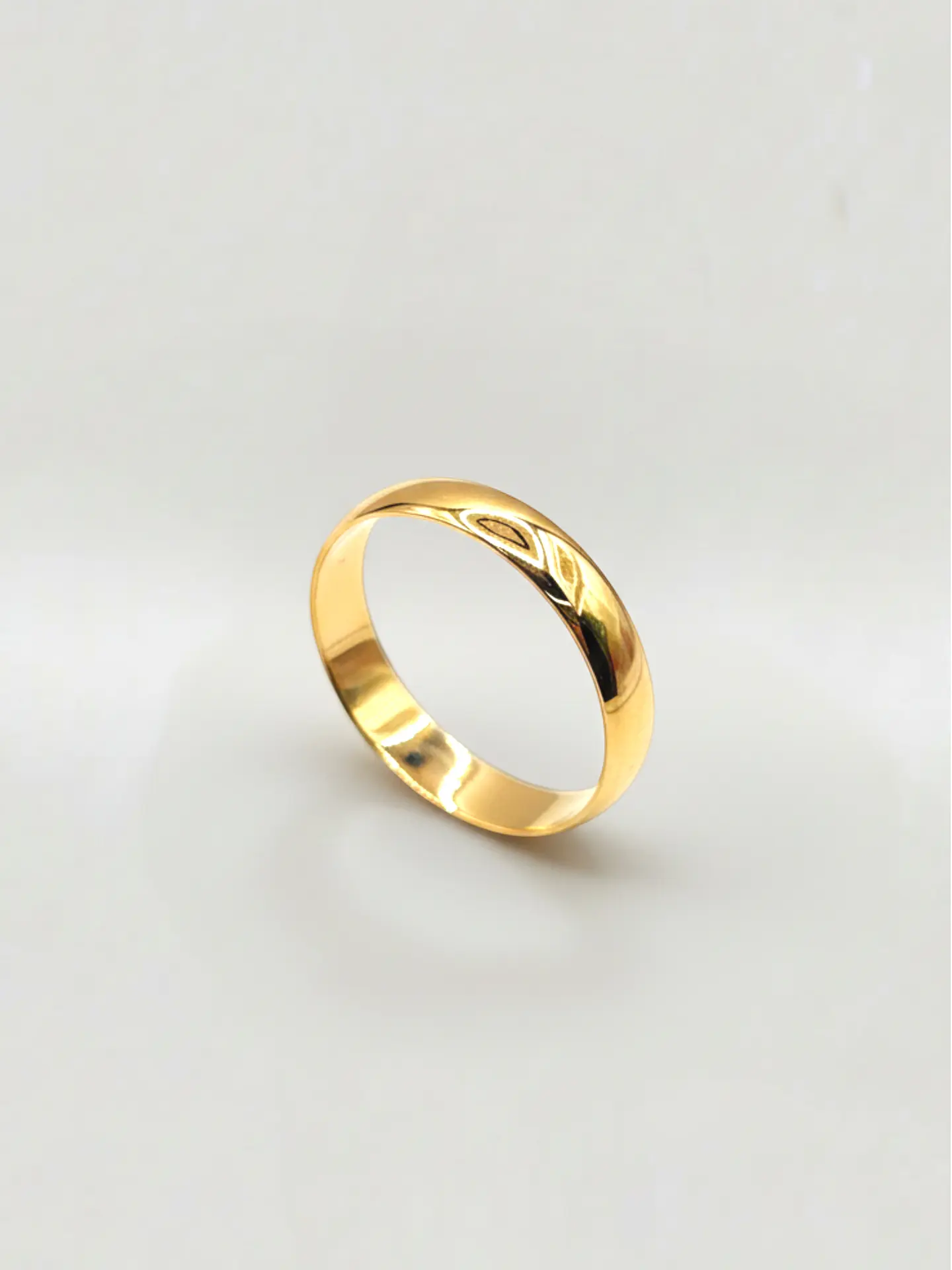 Argolla Individual Media Caña 4 mm Oro 18k 1