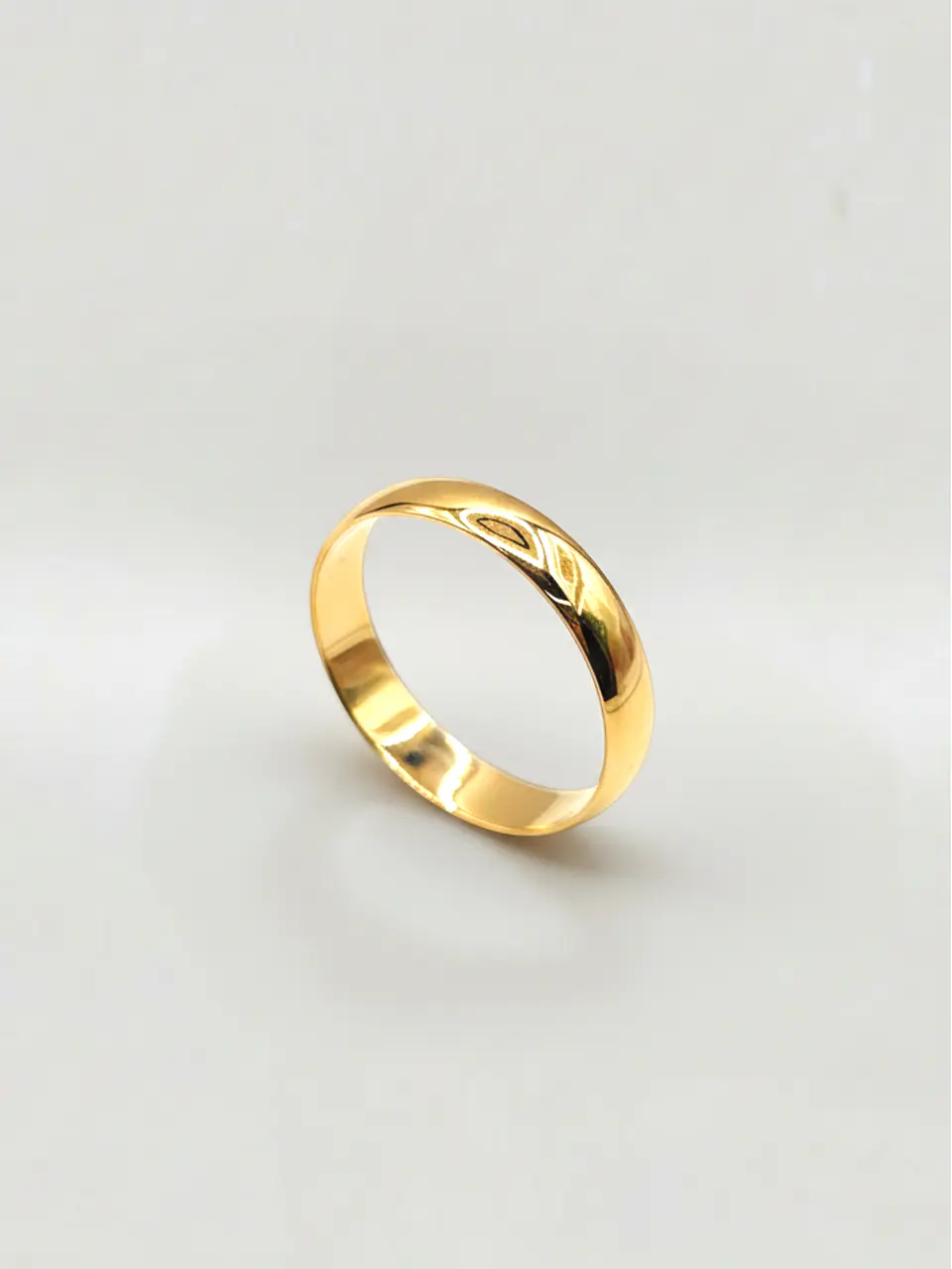 Argolla Individual Media Caña 4 mm Oro 18k 1