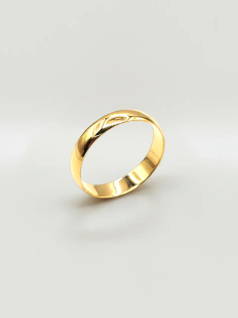 Argolla Individual Media Caña 4 mm Oro 18k 4