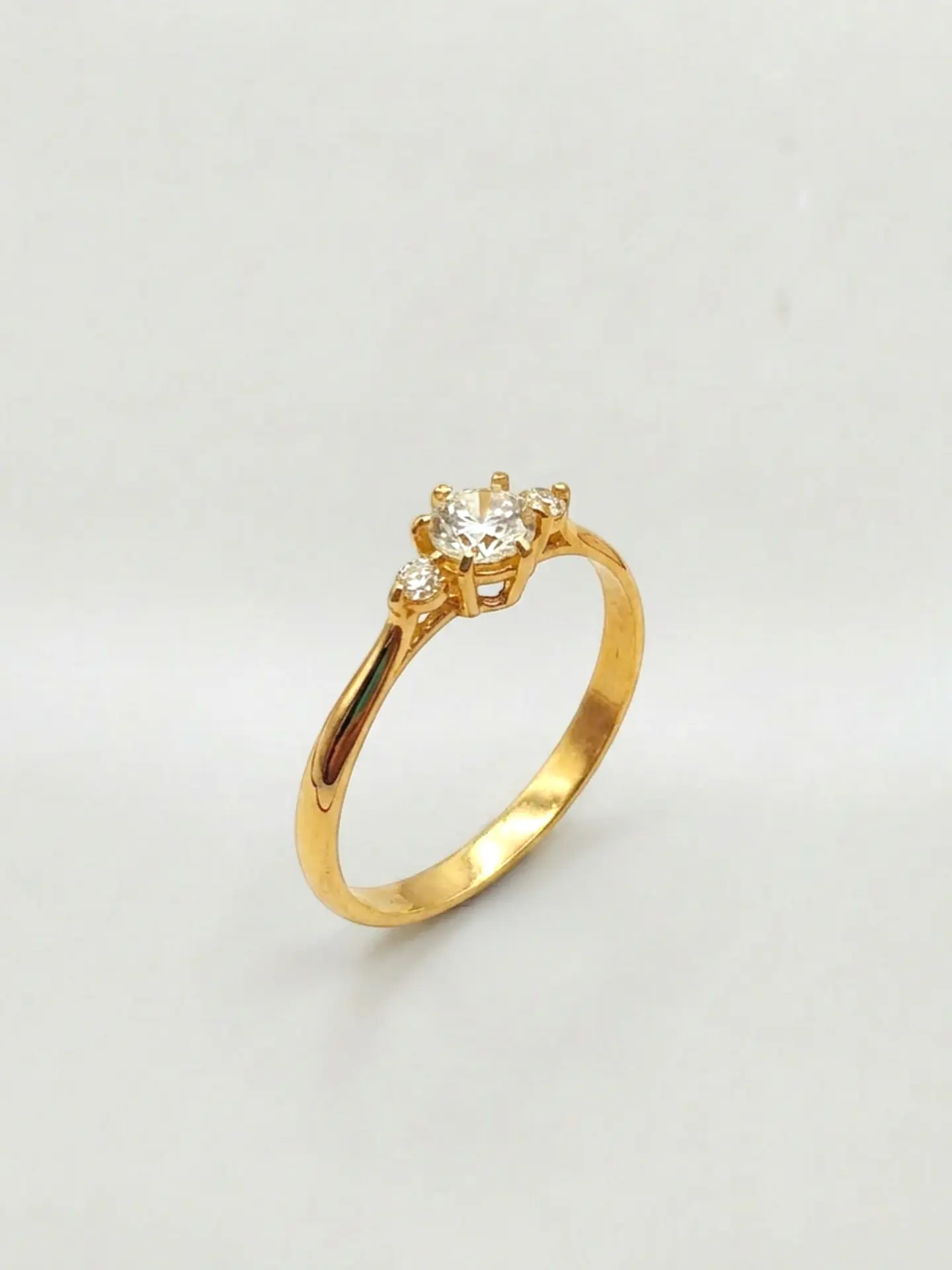 Anillo Princesa Trilogía Circón Oro 18k 1