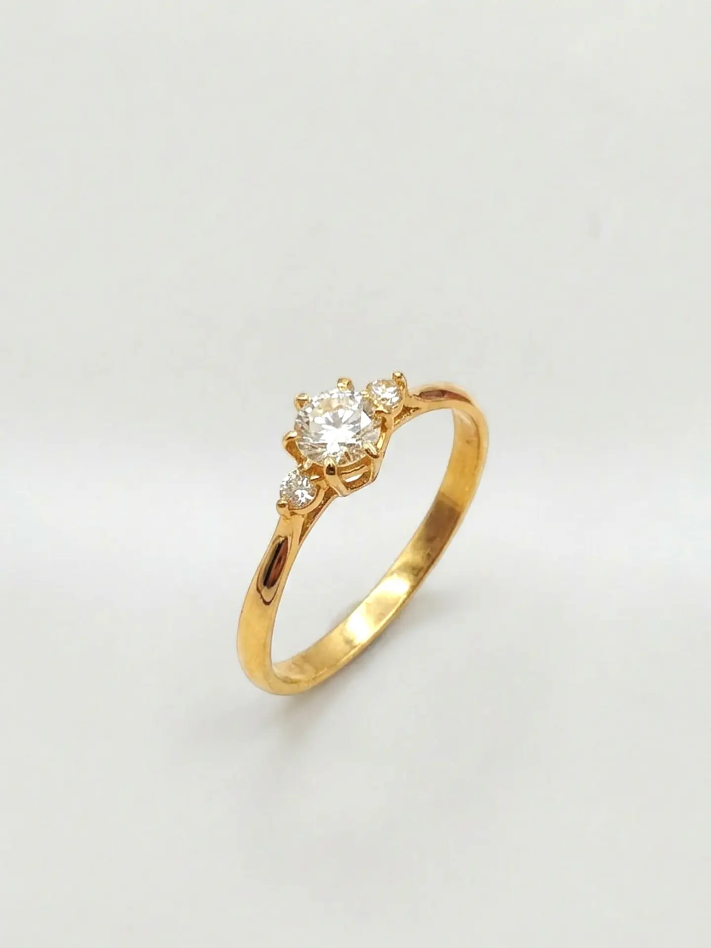 Anillo Princesa Trilogía Circón Oro 18k 2
