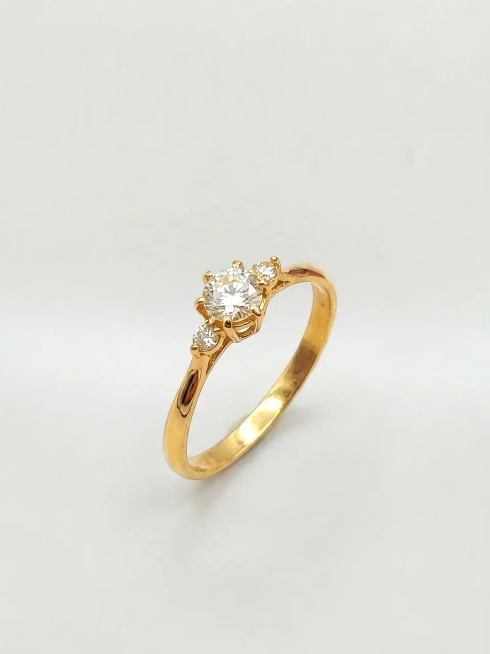 Anillo Princesa Trilogía Circón Oro 18k 2