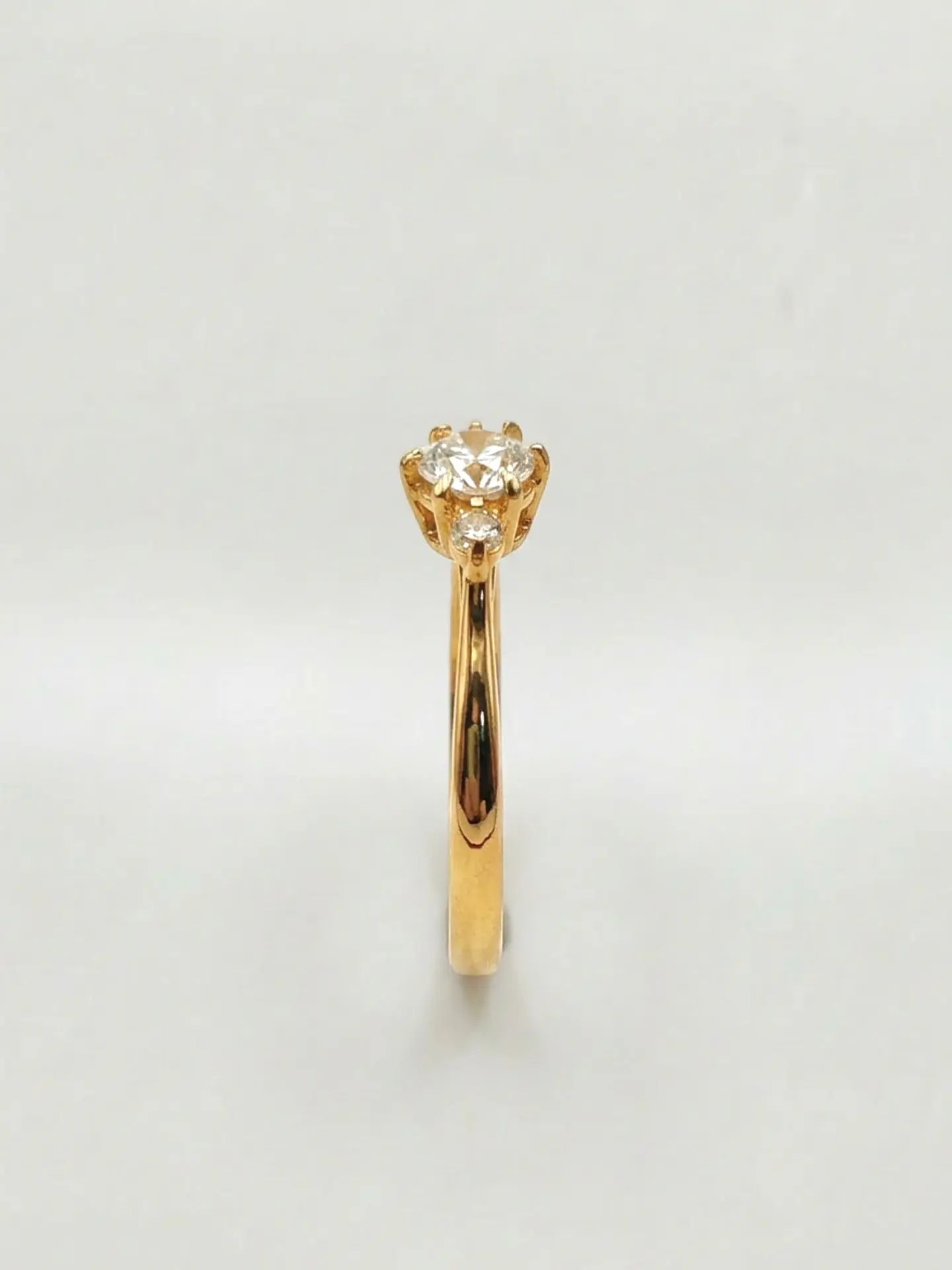 Anillo Princesa Trilogía Circón Oro 18k 3