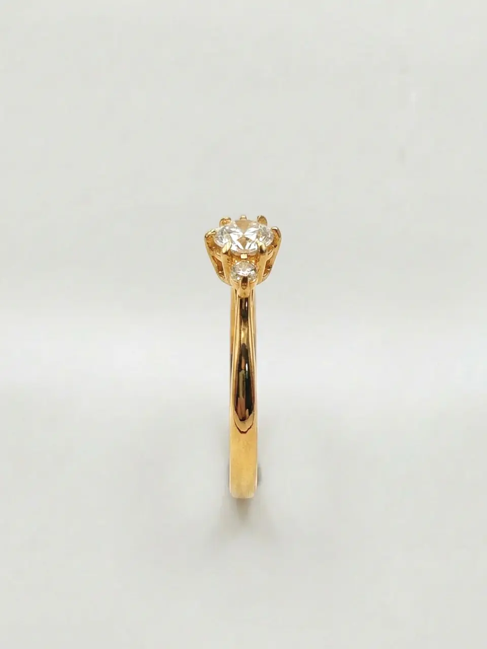 Anillo Princesa Trilogía Circón Oro 18k 3