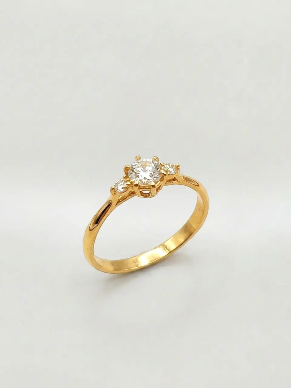 Anillo Princesa Trilogía Circón Oro 18k 5