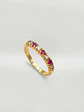 Anillo Medio Cintillo Pasión de Rubí y Circones Oro 18k - Miniatura 6