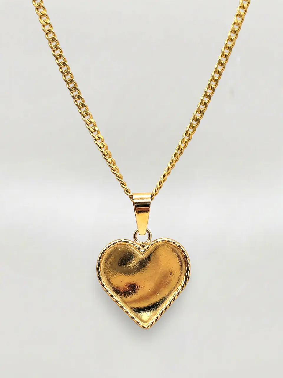 Cadena Grumete Corazón Majestuoso Oro 18k 1