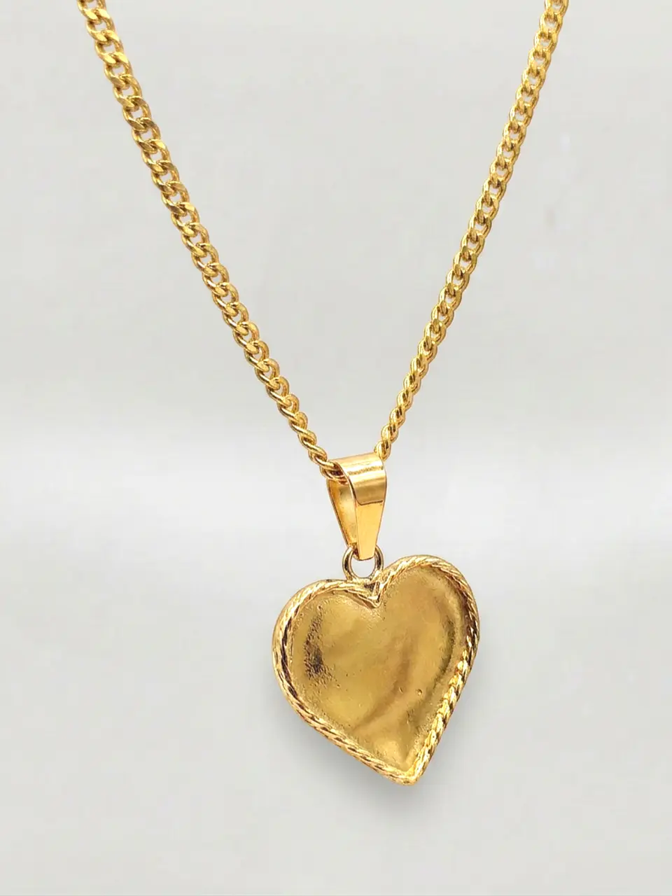 Cadena Grumete Corazón Majestuoso Oro 18k 6