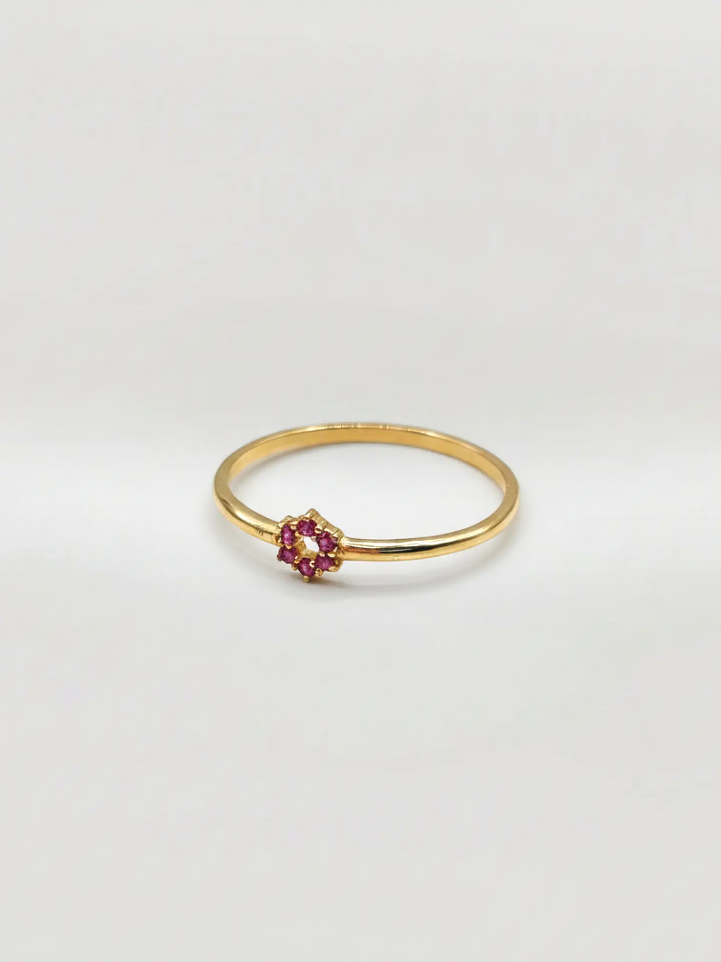 Anillo Flor de Amatista Esencia Oro 18k 1