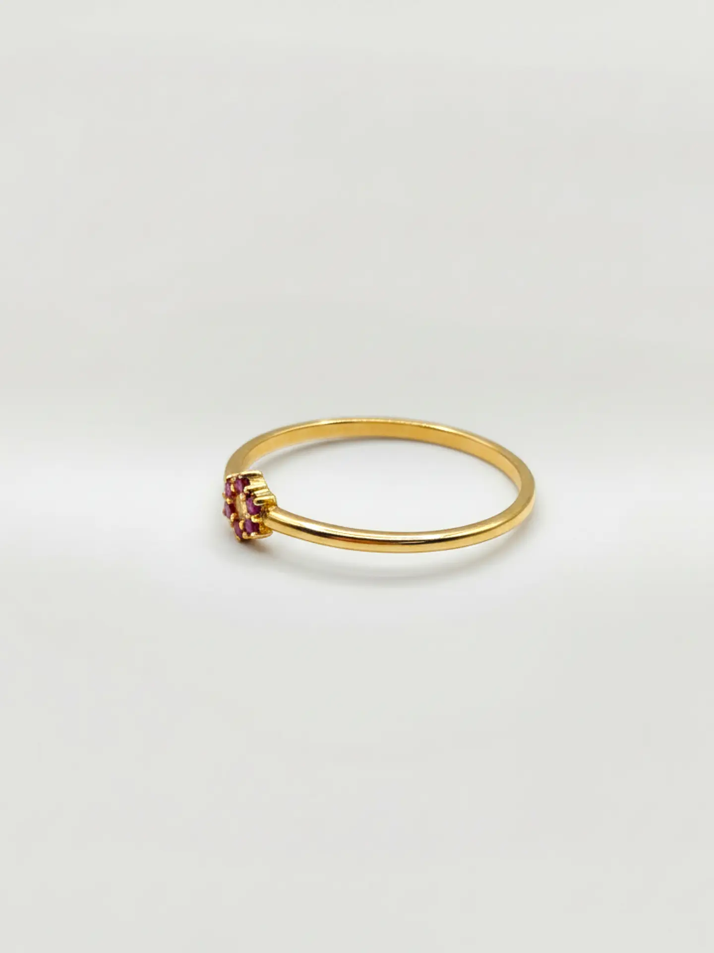 Anillo Flor de Amatista Esencia Oro 18k 2