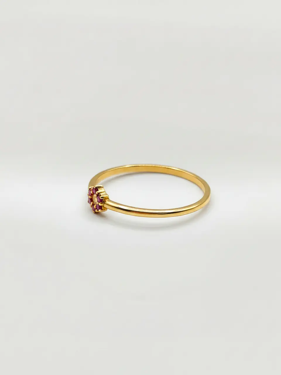 Anillo Flor de Amatista Esencia Oro 18k 2