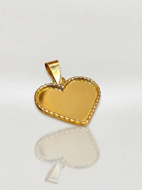 Colgante Corazón Trenzado Esencia Oro 18k