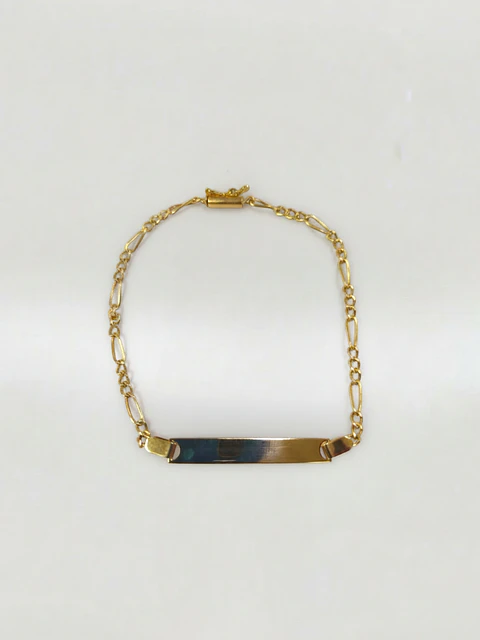 Pulsera Identidad Unisex Oro 18k