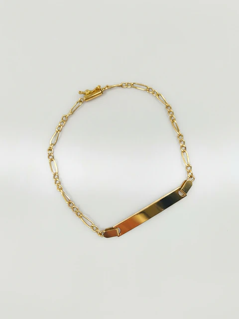 Pulsera Identidad Unisex Oro 18k