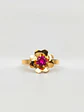 Anillo Flor de Rubí Pasión Oro 18k - Miniatura 1