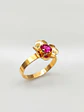 Anillo Flor de Rubí Pasión Oro 18k - Miniatura 5
