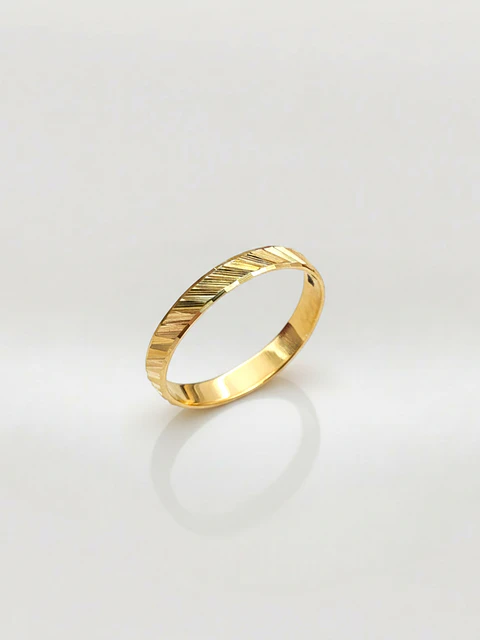 Argolla Individual Nupcial Diagonal Chico Oro 18k