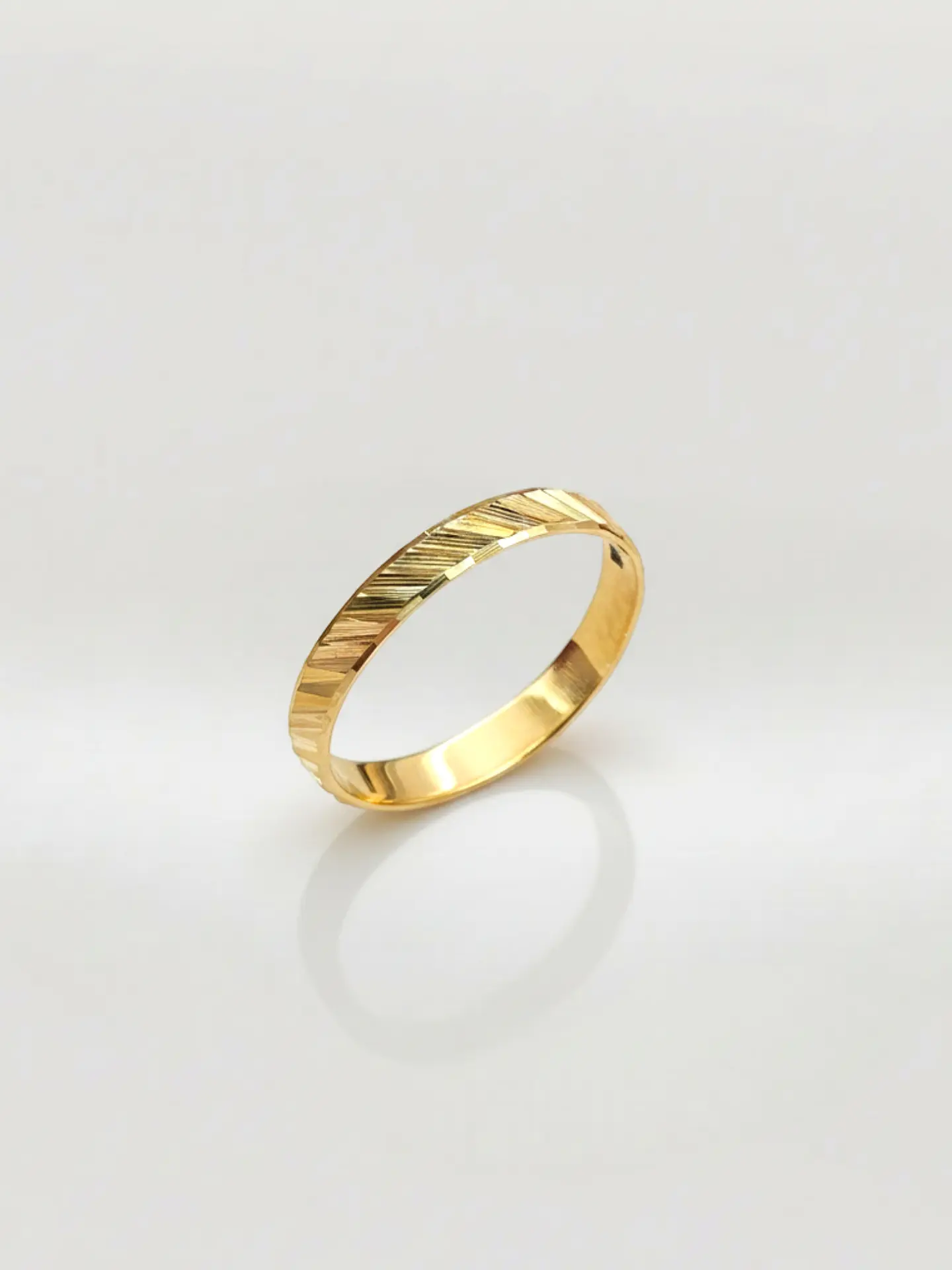 Argolla Individual Nupcial Diagonal Chico Oro 18k 1