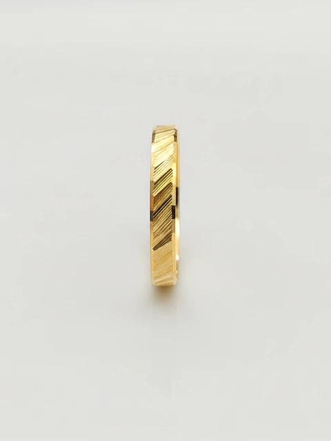 Argolla Individual Nupcial Diagonal Chico Oro 18k