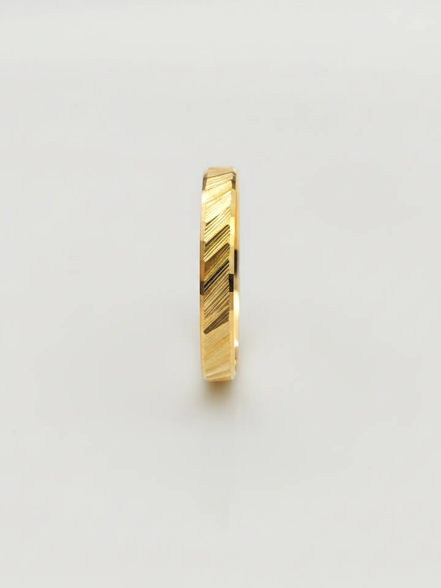 Argolla Individual Nupcial Diagonal Chico Oro 18k 2