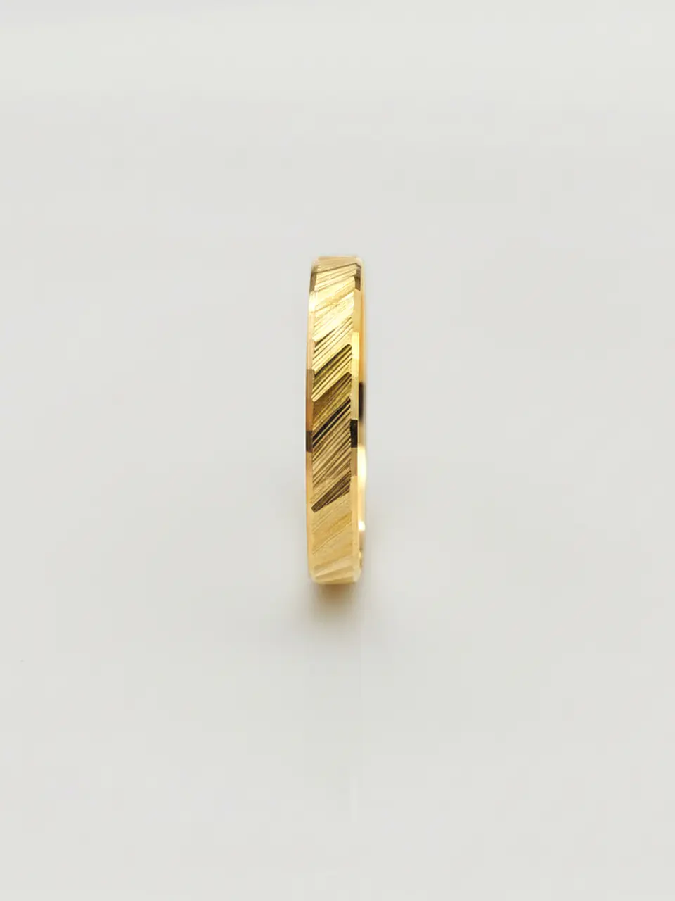 Argolla Individual Nupcial Diagonal Chico Oro 18k 2