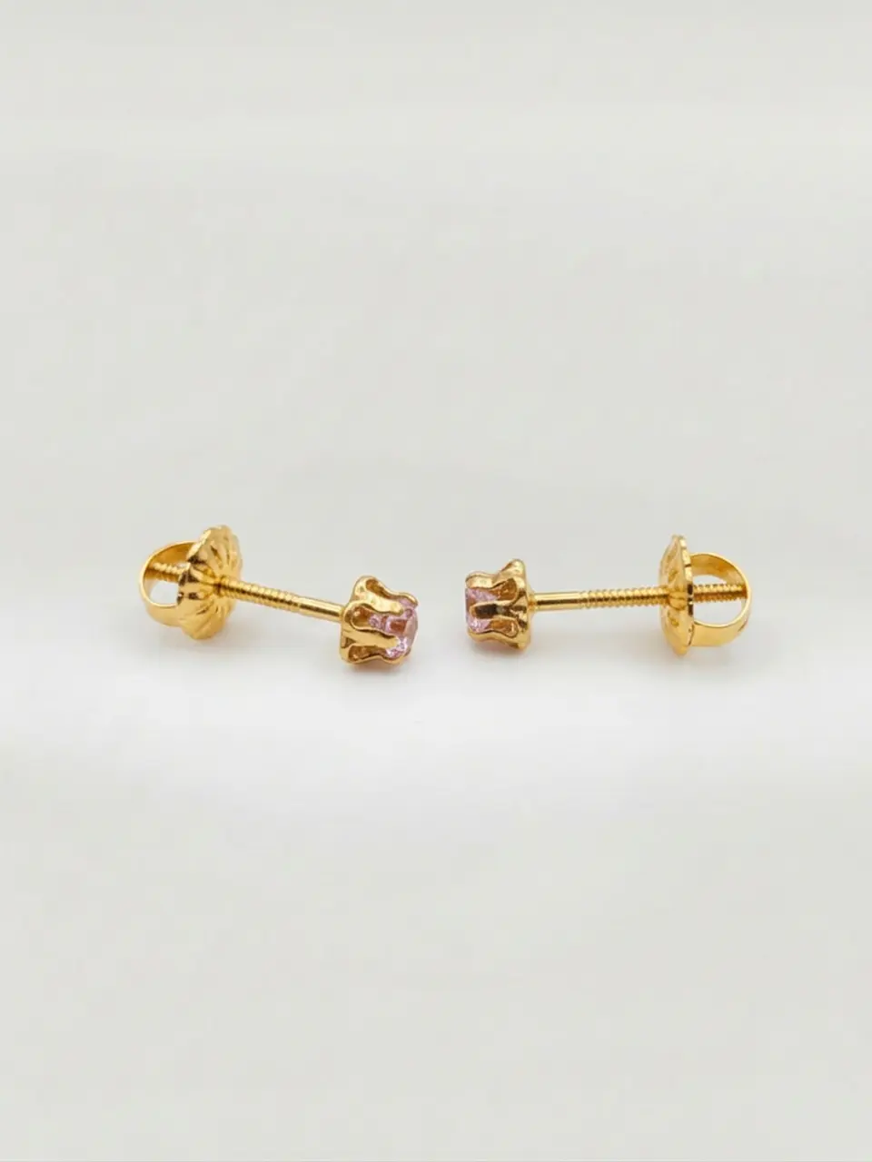 Aros Chatón Italiano Rosa de Francia Chico Oro 18k 4