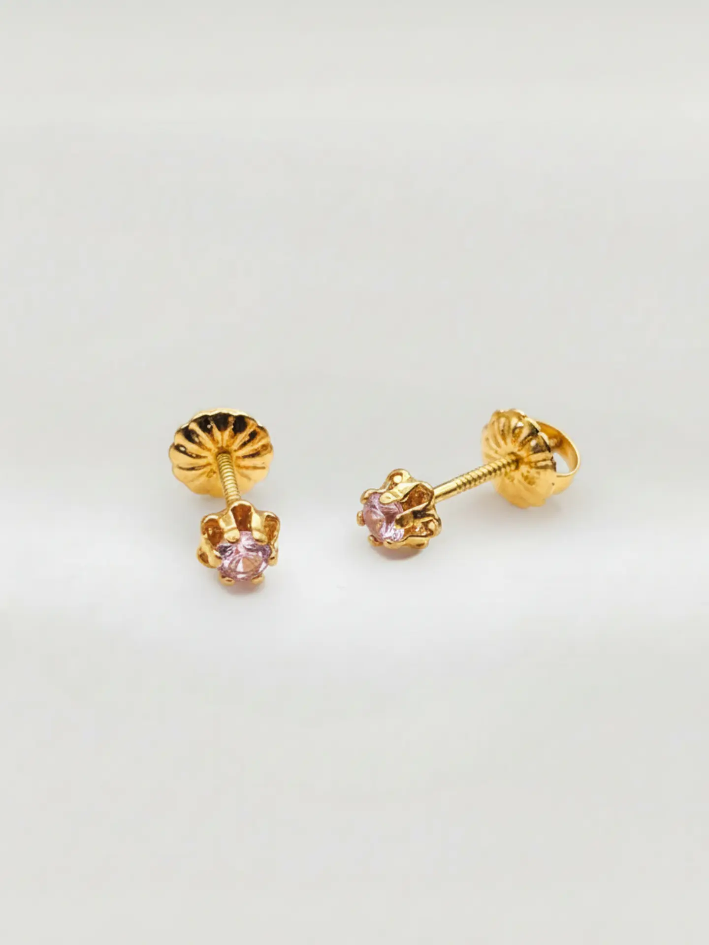 Aros Chatón Italiano Rosa de Francia Chico Oro 18k 5