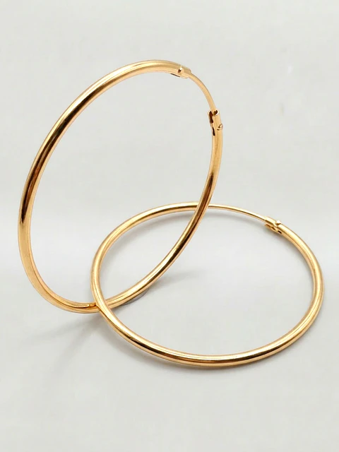 Argollas Tubulares Majestuosas Oro 18k