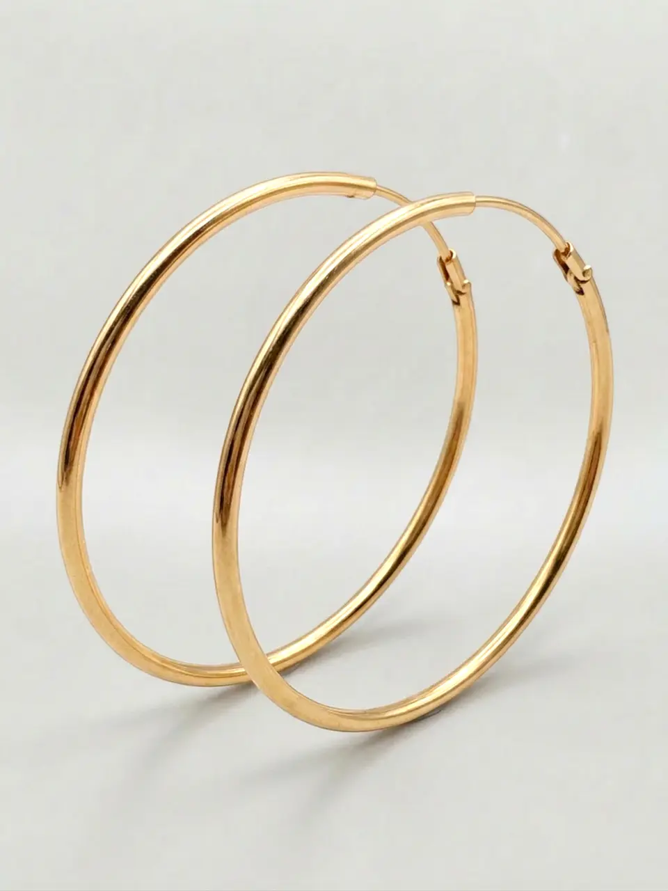 Argollas Tubulares Majestuosas Oro 18k 6