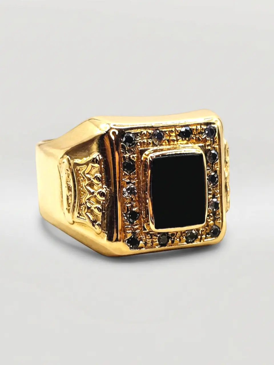 Anillo King Ónix de Prestigio Oro 18k 4