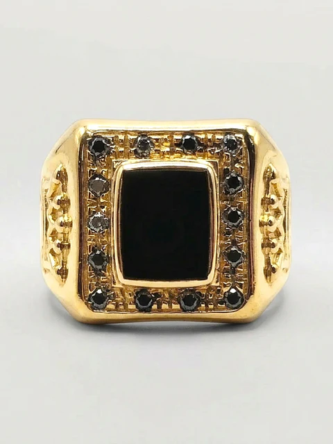 Anillo King Ónix de Prestigio Oro 18k
