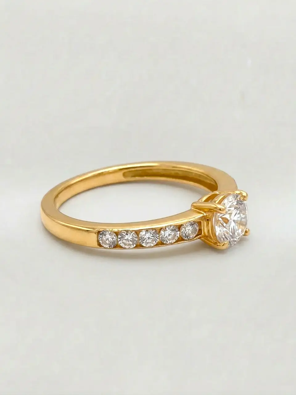 Anillo Medio Cintillo Duquesa Circón Oro 18k 5