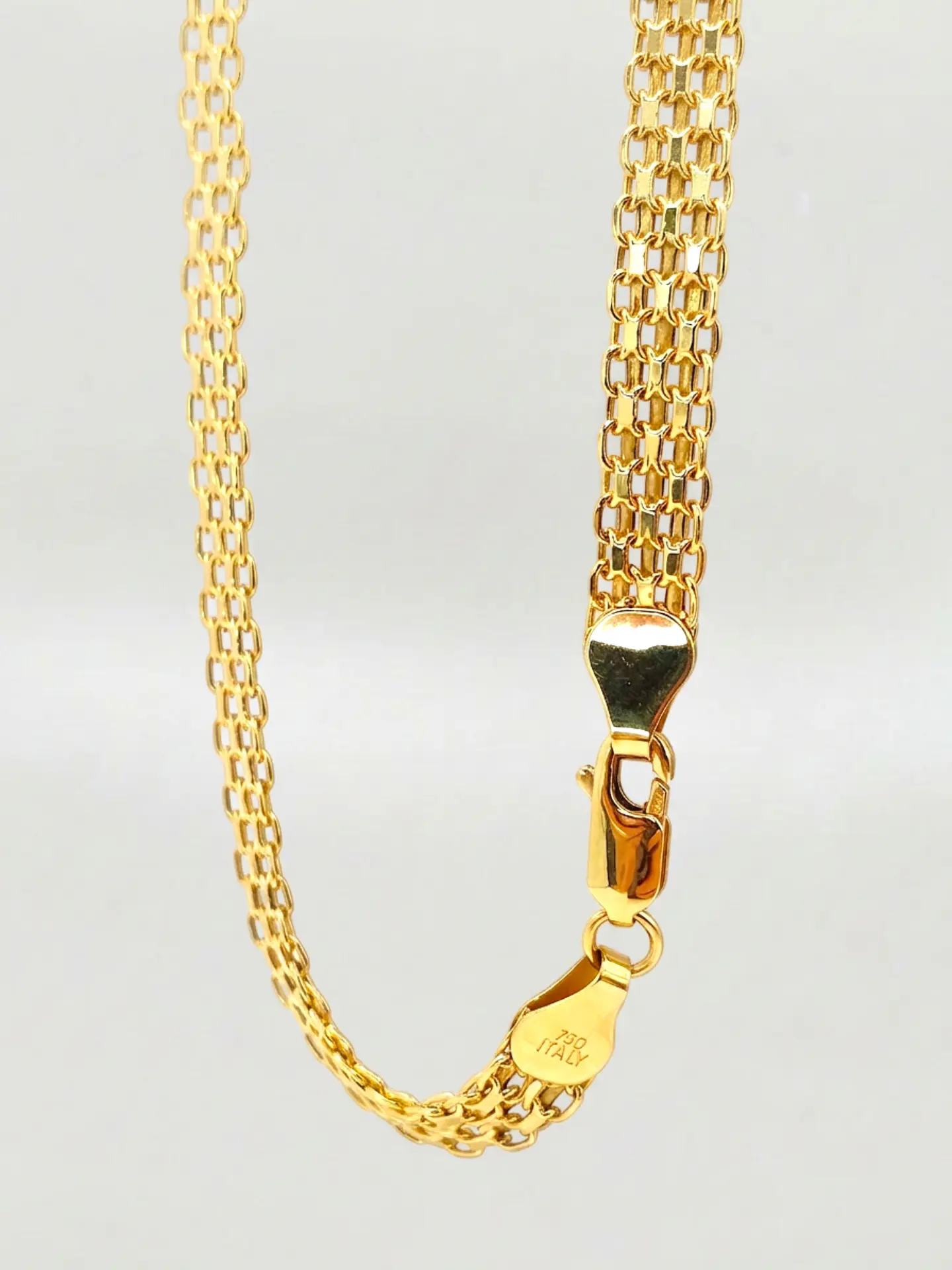 Cadena Tejido Chino Imperial Mediano Oro 18k 3