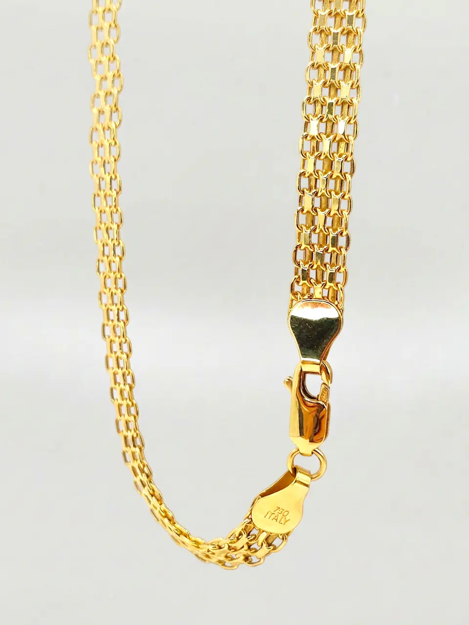 Cadena Tejido Chino Imperial Mediano Oro 18k 3