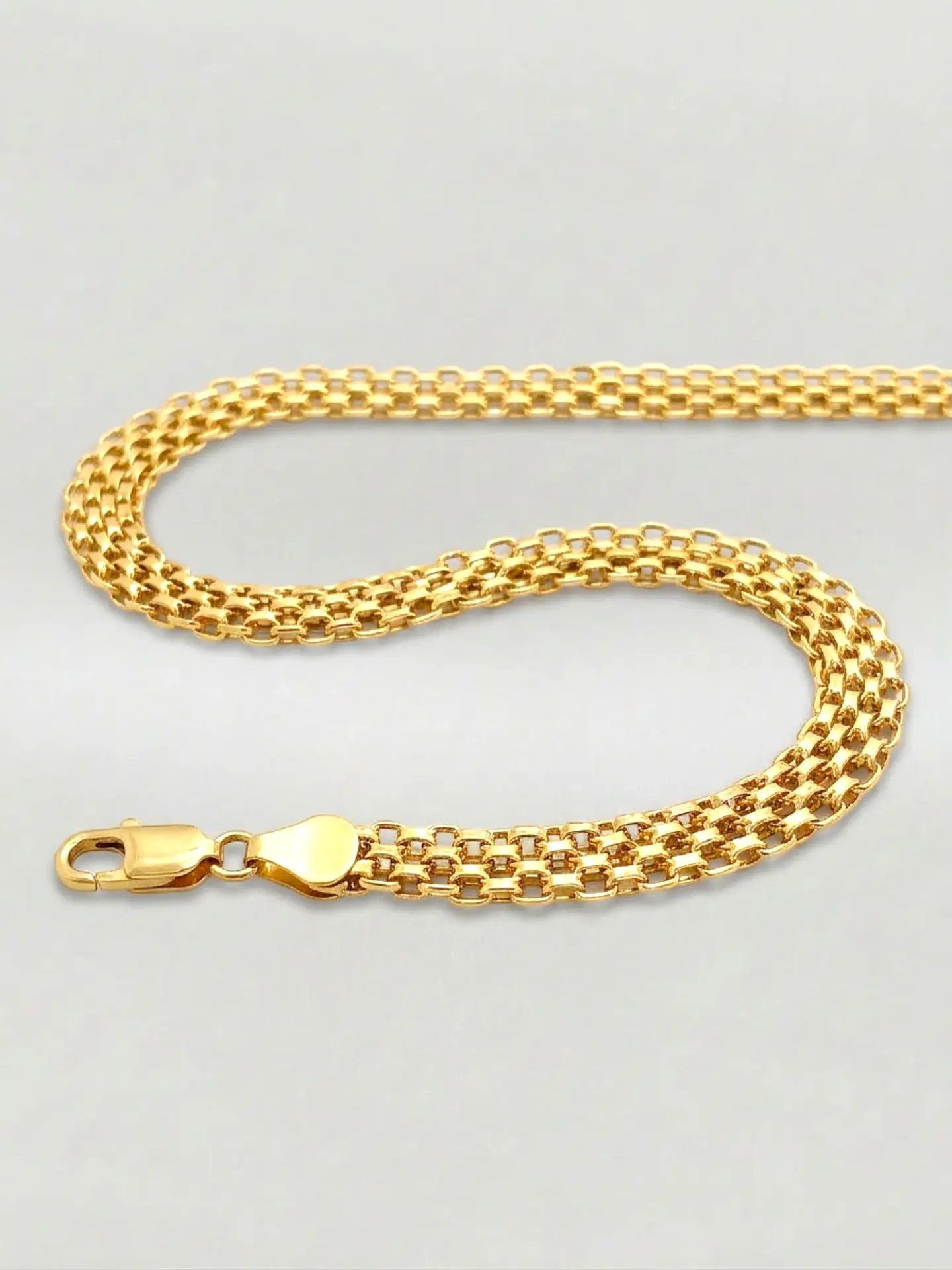 Cadena Tejido Chino Imperial Mediano Oro 18k 4