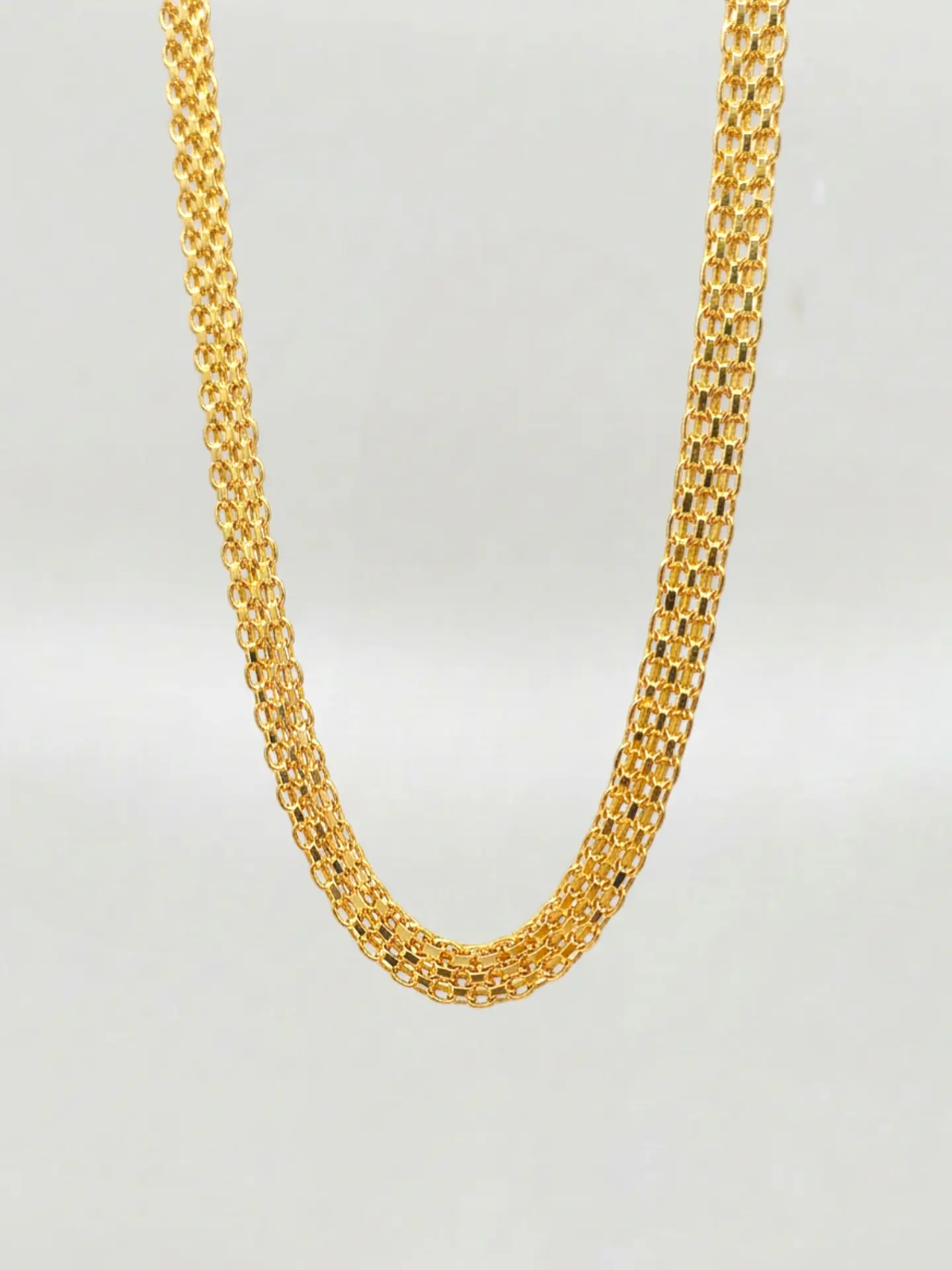 Cadena Tejido Chino Imperial Mediano Oro 18k 5