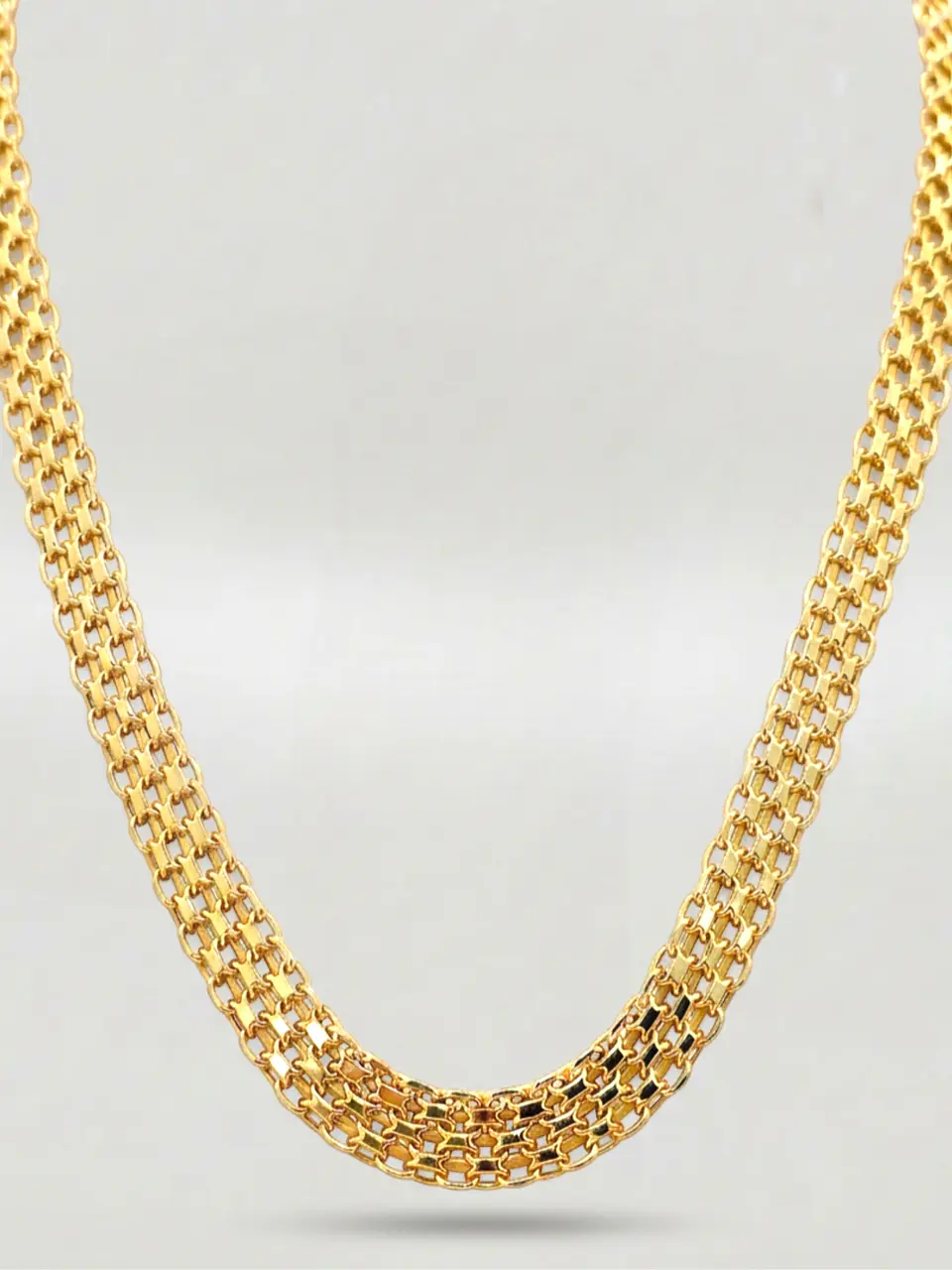 Cadena Tejido Chino Imperial Mediano Oro 18k 7