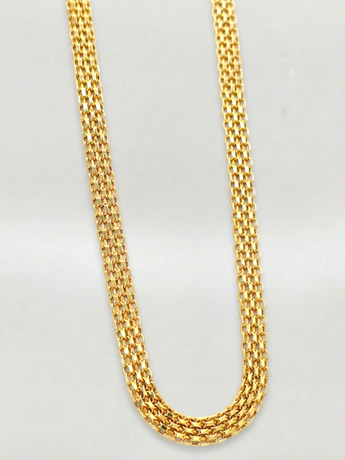 Cadena Tejido Chino Imperial Mediano Oro 18k 8