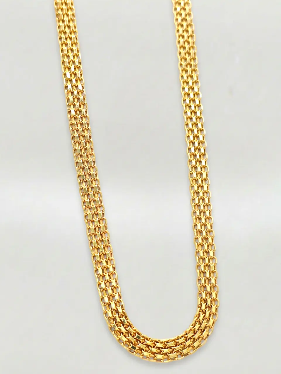 Cadena Tejido Chino Imperial Mediano Oro 18k 8