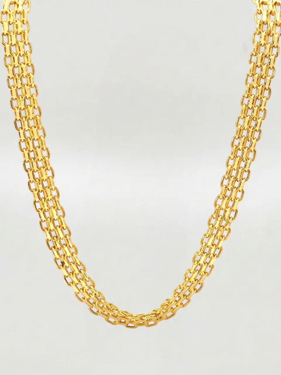 Cadena Tejido Chino Imperial Mediano Oro 18k 9