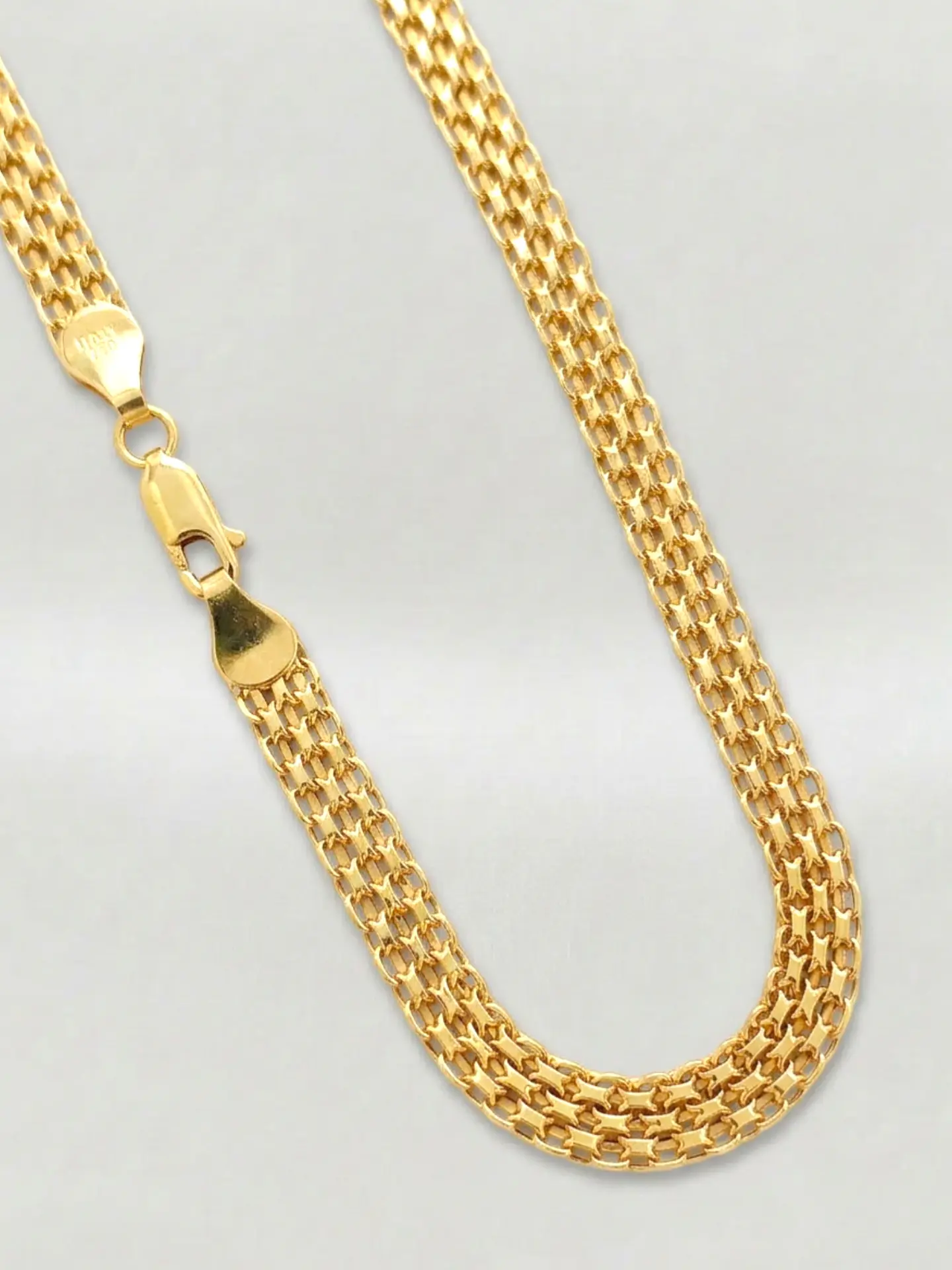 Cadena Tejido Chino Imperial Mediano Oro 18k 10