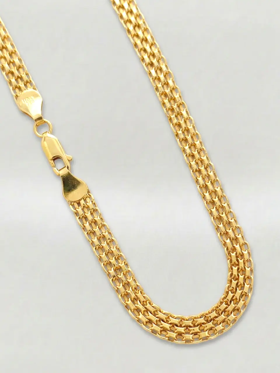 Cadena Tejido Chino Imperial Mediano Oro 18k 10