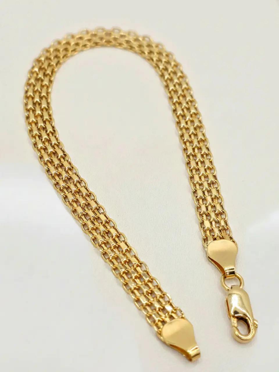 Pulsera Tejido Chino Distinción Mediano Oro 18k 3