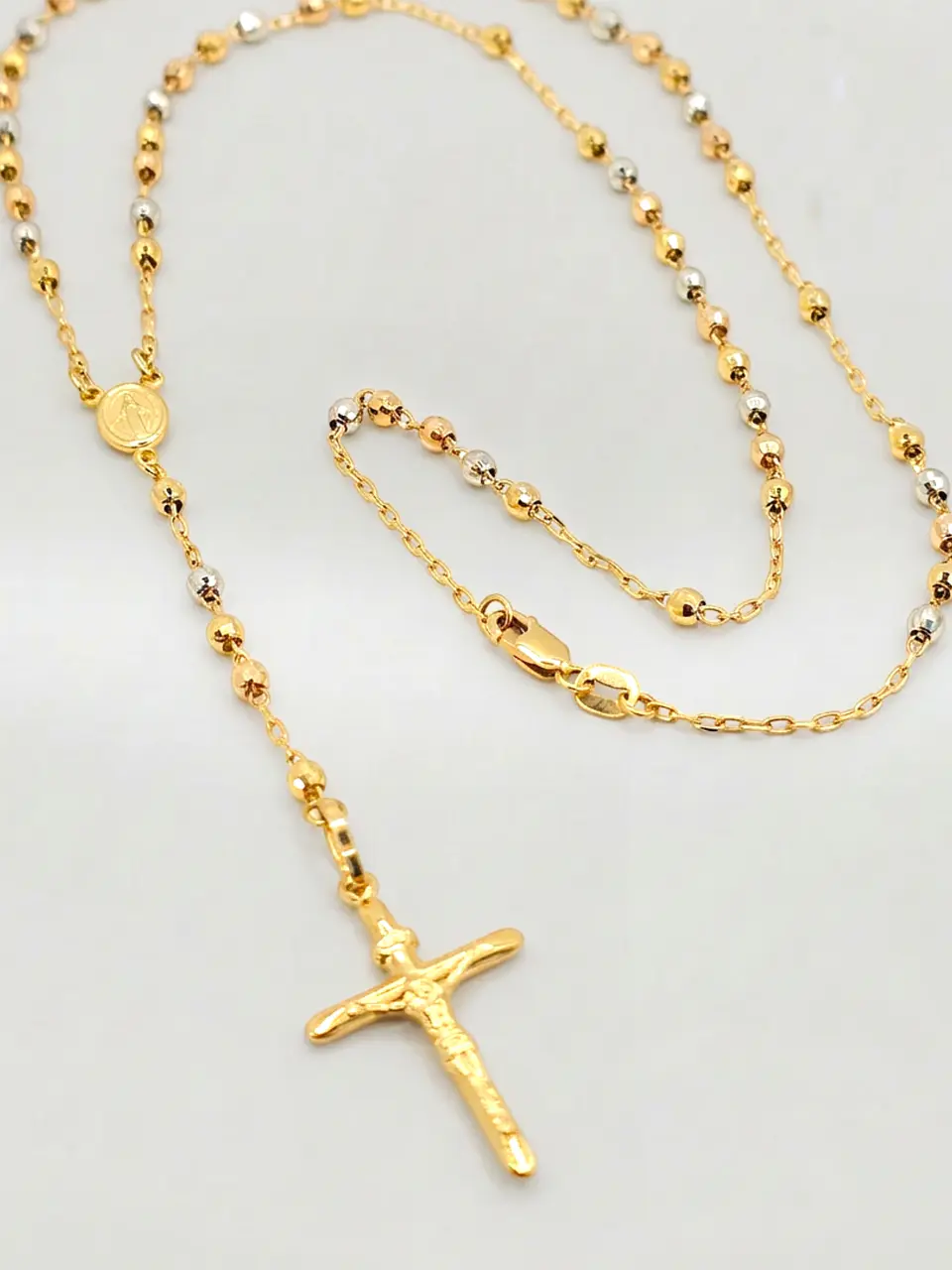 Cadenas Rosario Bicolor Sagrado Oro 18k 5