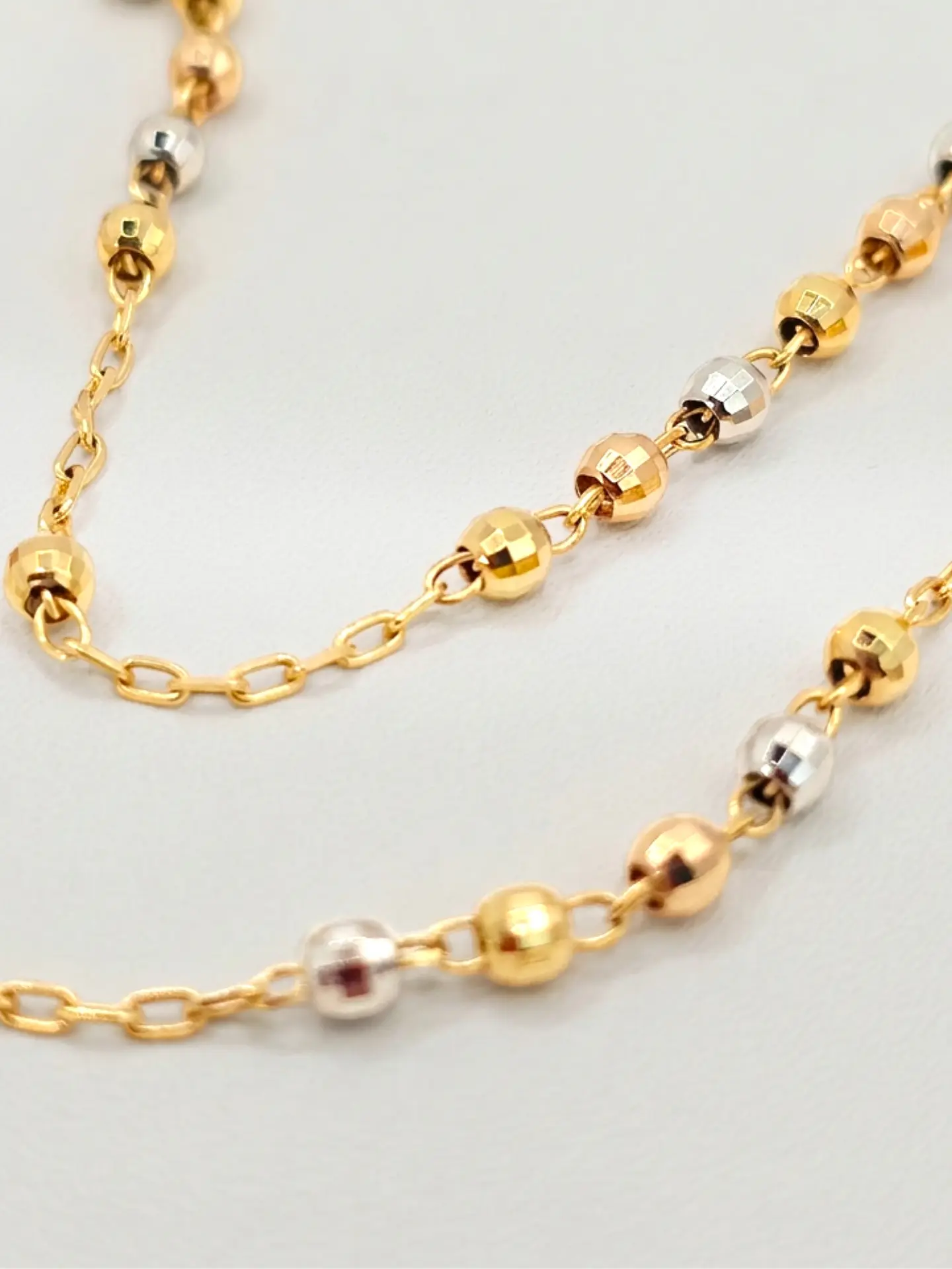 Cadenas Rosario Bicolor Sagrado Oro 18k 6