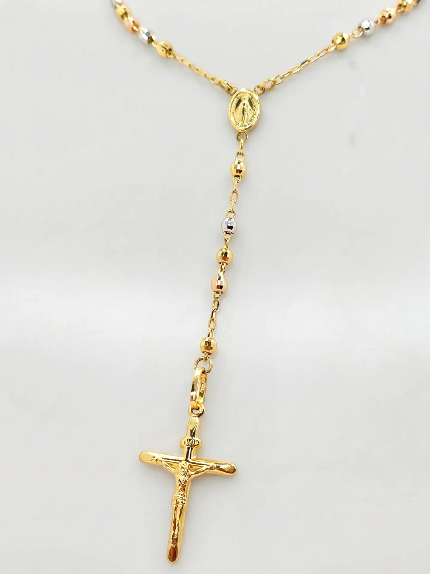 Cadenas Rosario Bicolor Sagrado Oro 18k 7