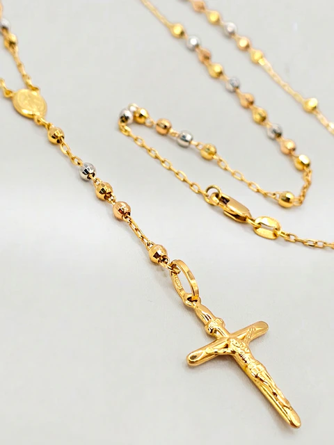 Cadenas Rosario Bicolor Sagrado Oro 18k