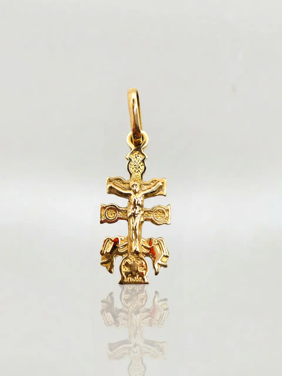 Colgante Cruz de Caravaca Sagrada Oro 18k 1